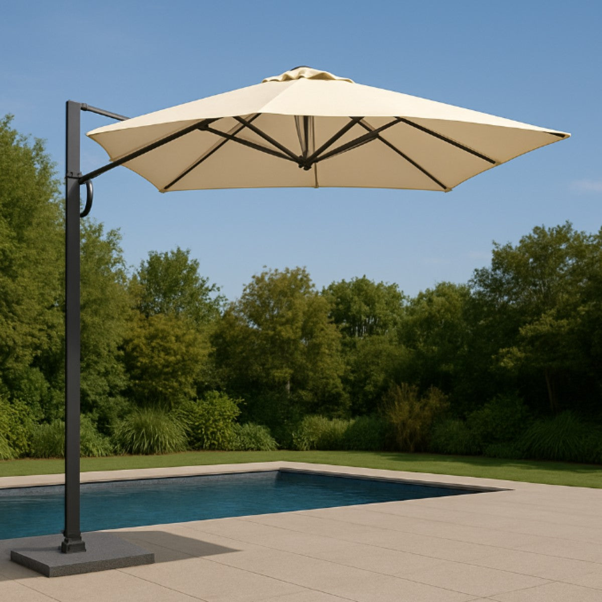 Vrtni senčnik Higold z granitnim podstavkom