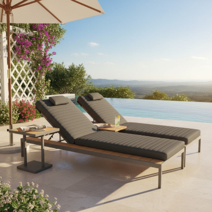 Par ležalnikov Higold s klubsko mizico